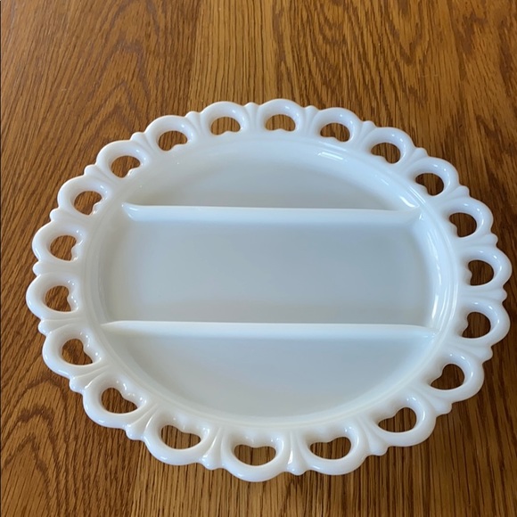 Dining Vintage Milk Glass Divided Platter Poshmark